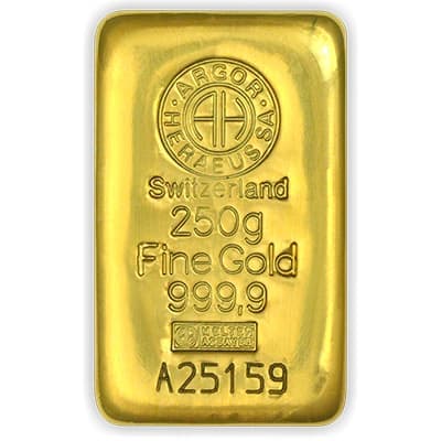 Lingot d'or 250g