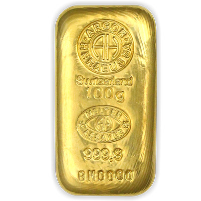 Lingot d'or 100g